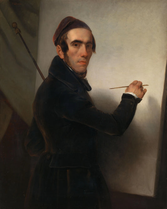 Self-Portrait – Willem Hendrik Schmidt (mentioned on object) Vintage Self-Portrait Art Print | Wall Art Poster