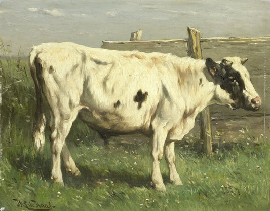 Young Bull – Johannes Hubertus Leonardus de Haas Vintage Animal Study Art Print | Wall Art Poster
