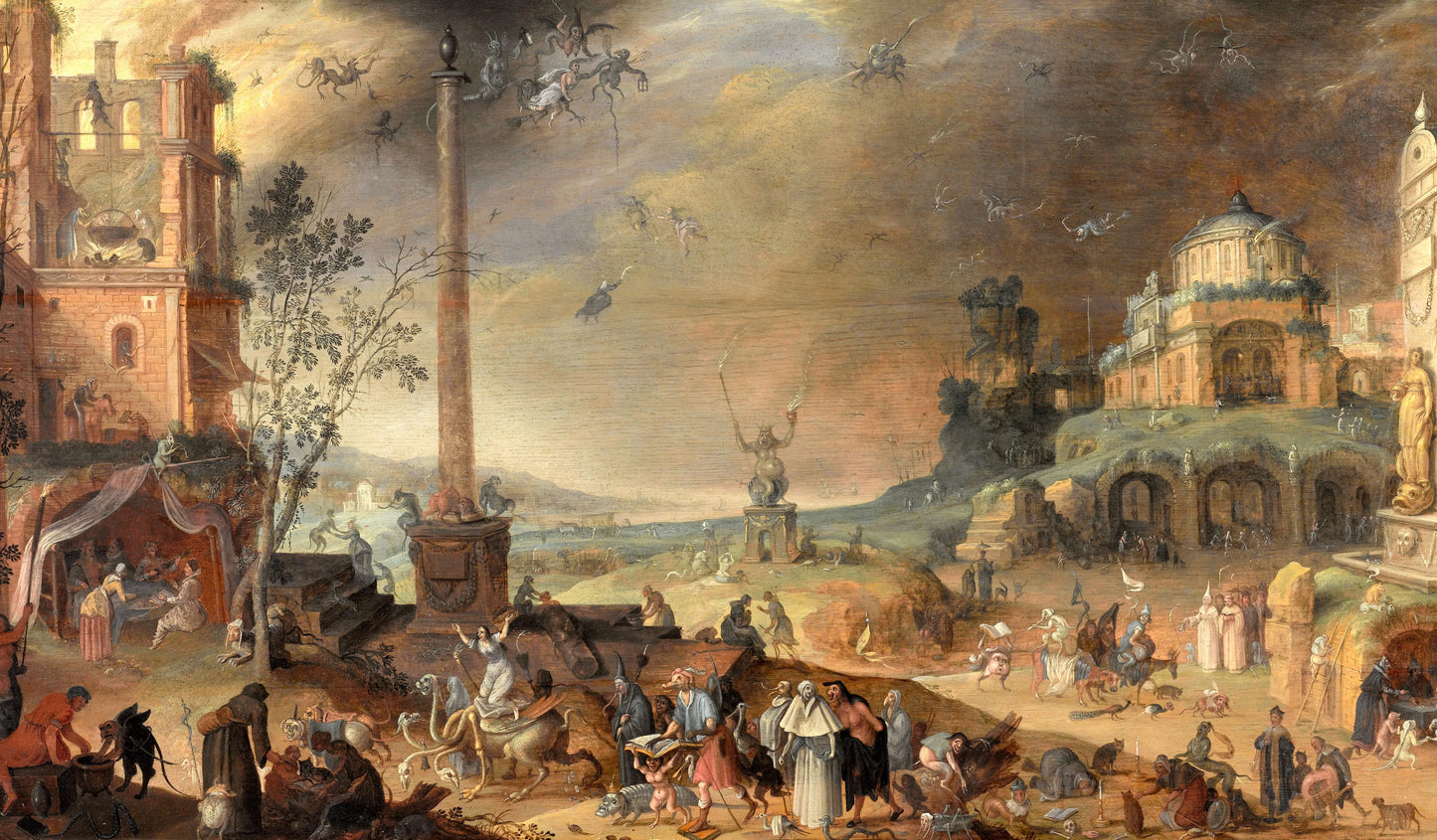 Witches' Sabbath – Claes Jacobsz. van der Heck (eigenhandig gesigneerd) Vintage Art Print | Wall Art Poster