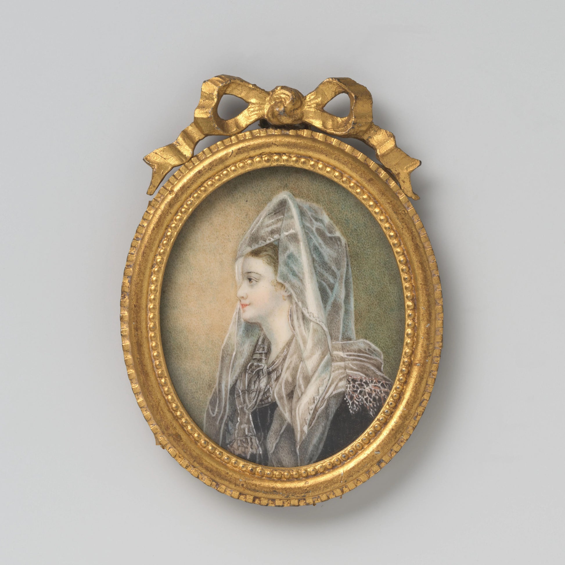 Schilderij met voorstelling van een vrouw met opgeheven rechterarm – anonymous Vintage Art Print | Wall Art Poster