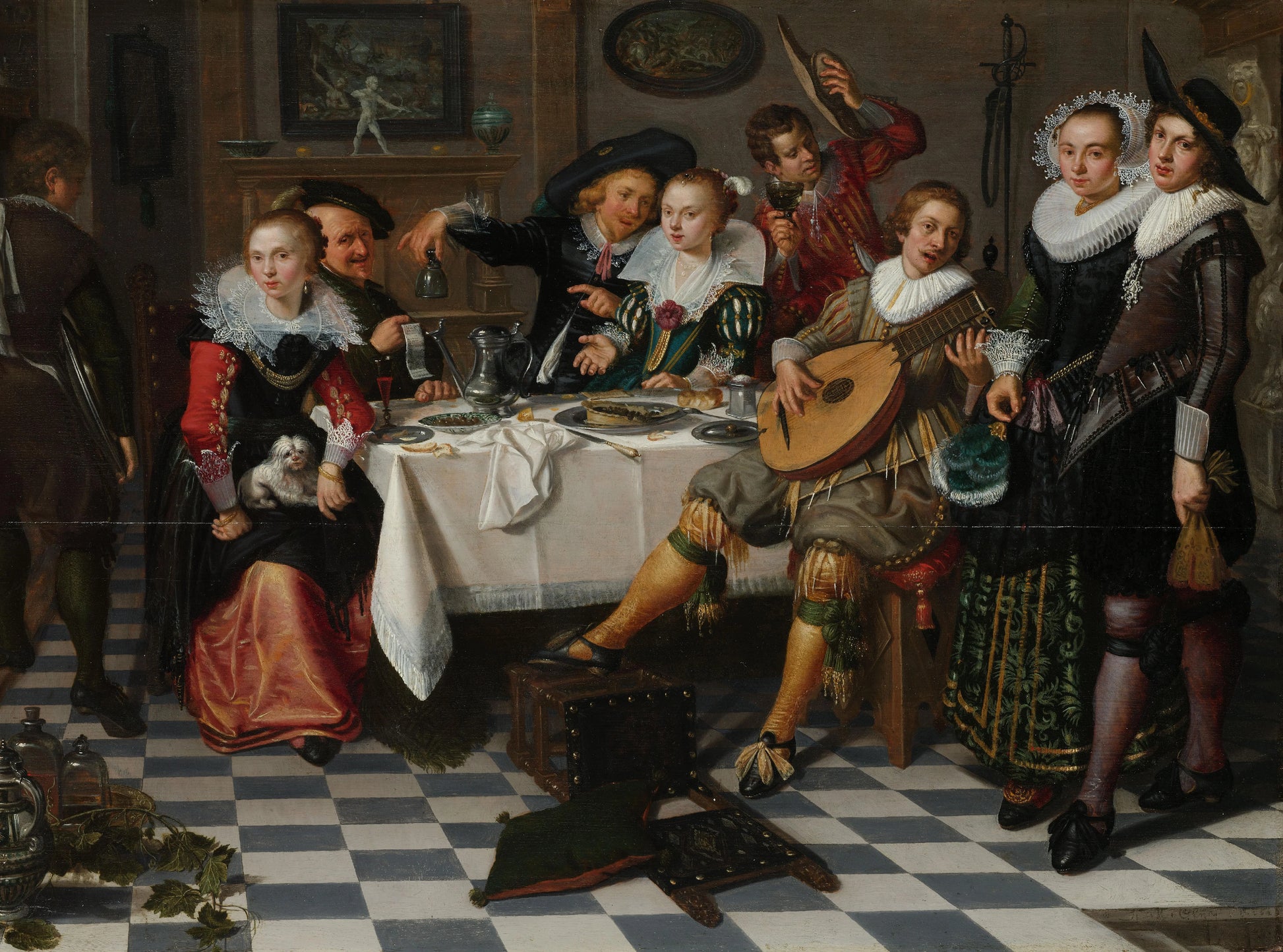 A Party – Isack Elyas (signed by artist) Vintage Art Print | Wall Art Poster