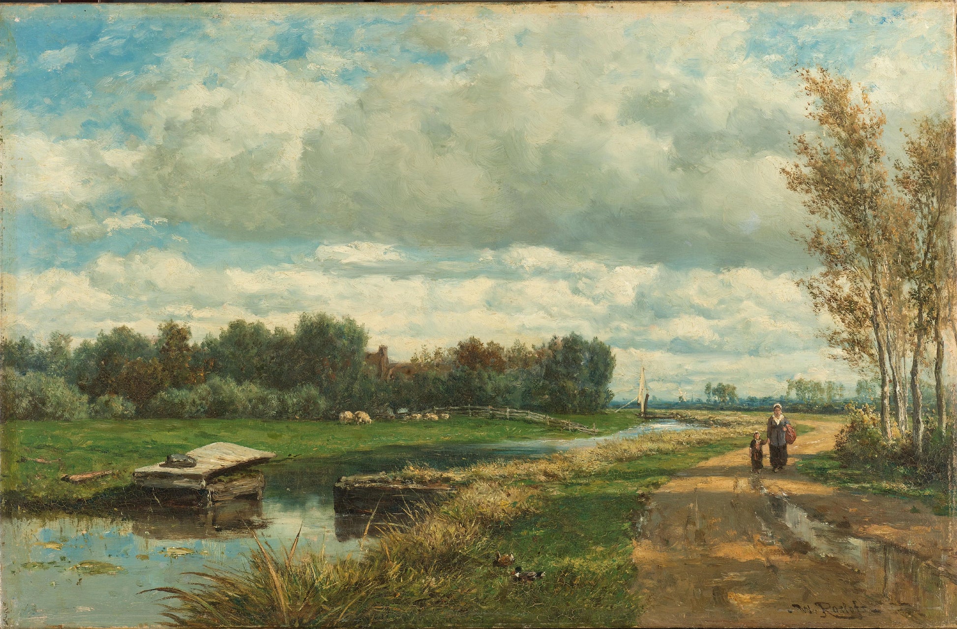 Landscape in the Environs of The Hague – Willem Roelofs (I) Vintage Landscape Art Print | Wall Art Poster