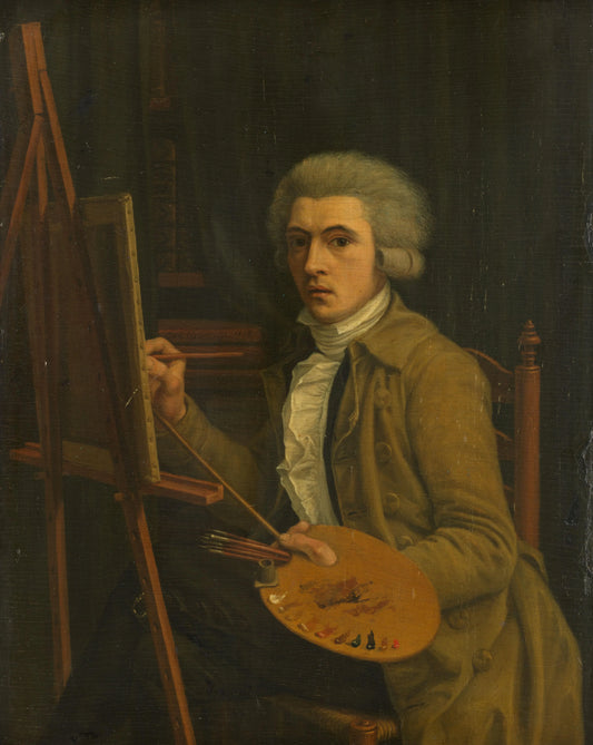 Portrait of a Painter, probably the Artist himself – Willem Uppink (mentioned on object) Vintage Self-Portrait Art Print | Wall Art Poster