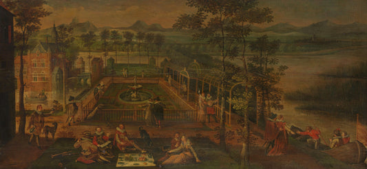 Pleasure Garden – anonymous Vintage Garden Scene Art Print | Wall Art Poster