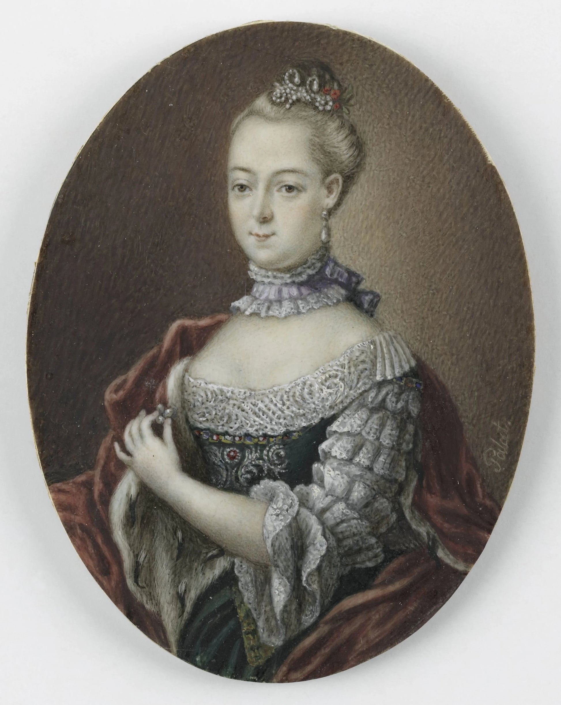 Frederica Carolina van Brandenburg (1735-91). Dochter van hertog Franz Josias van Saksen Coburg Saalfeld – anonymous Vintage Art Print | Wall Art Poster