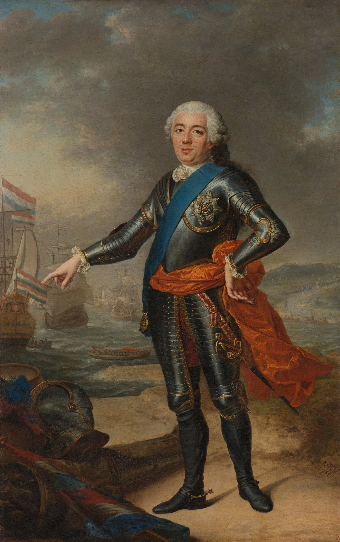 Portrait of William IV – Jacques-André-Joseph Aved Vintage Portrait Art Print | Wall Art Poster