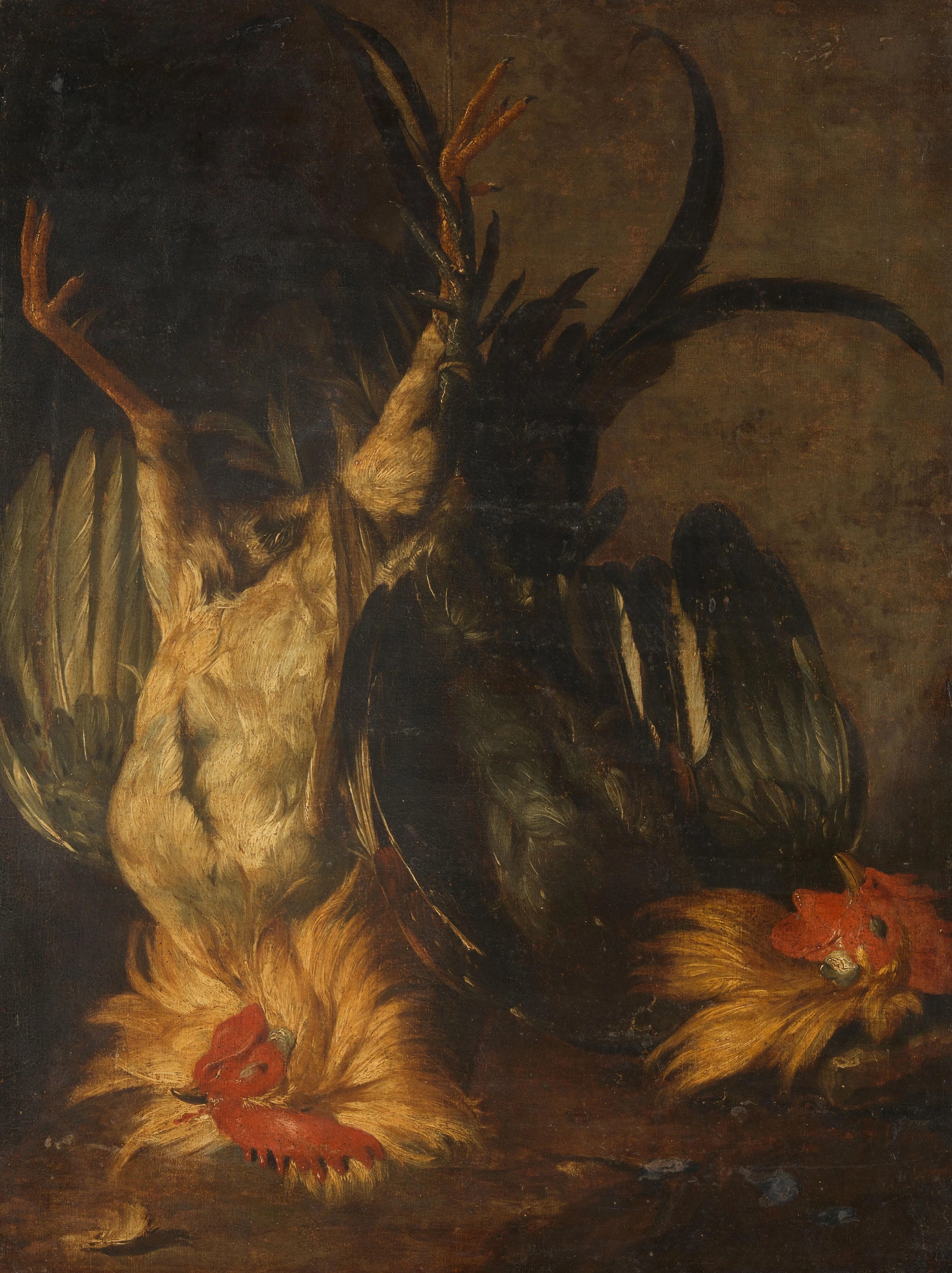 Dead roosters – Christoffel Puytlinck Vintage Still Life Art Print | Wall Art Poster