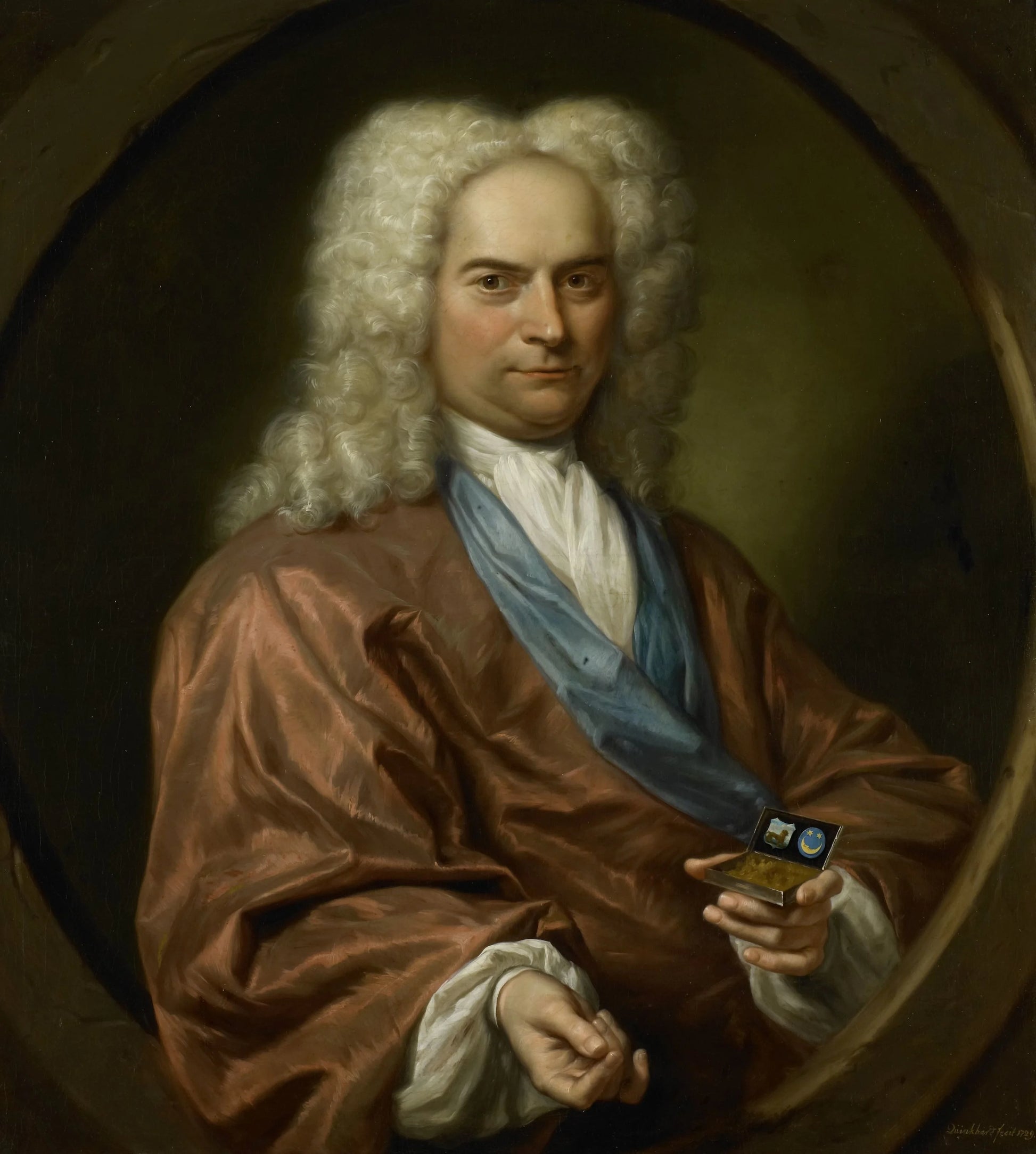 Portrait of David Leeuw (1682-1755), Mennonite Draper – Jan Maurits Quinkhard Vintage Portrait Art Print | Wall Art Poster