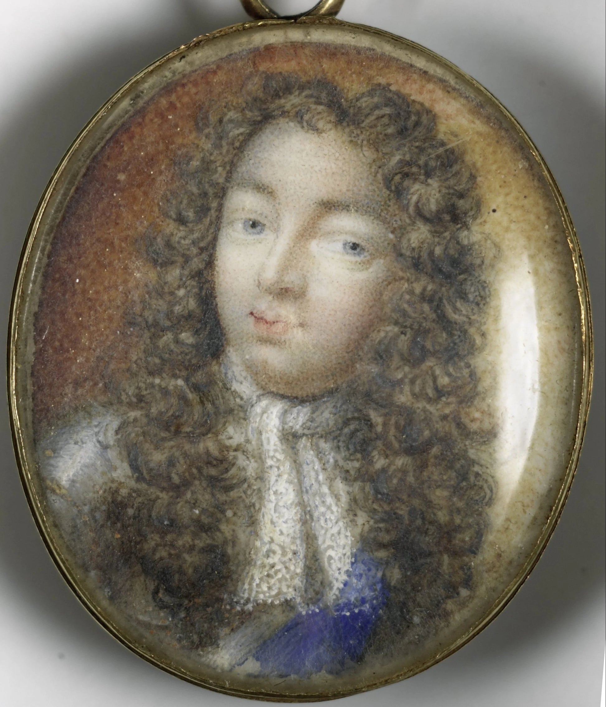 Portret van een man en een vrouw (keerzijde) vermoedelijk Willem Frederik Markgraaf van Brandenburg-Anspach (1686-1723) en zijn vrouw Christiane Charlotte van Württemberg (1694-1723) – anoniem Vintage Art Print | Wall Art Poster