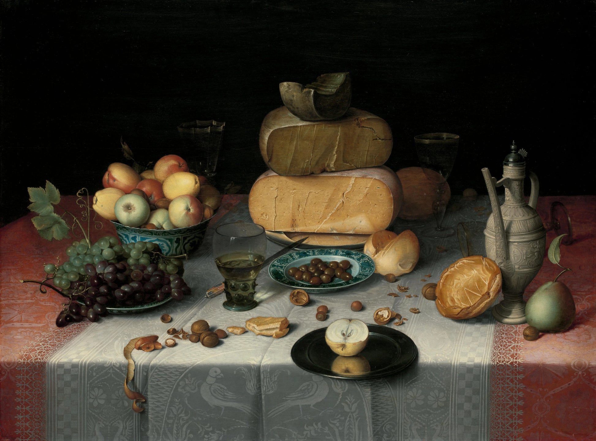 Still Life with Cheeses – Floris Claesz. van Dijck Vintage Still Life Art Print | Wall Art Poster