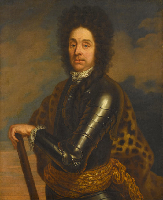 Portrait of Menno Baron van Coehoorn (1641-1704). General in the Artillery and Fortifications Engineer – copy after Caspar Netscher Vintage Self-Portrait Art Print | Wall Art Poster