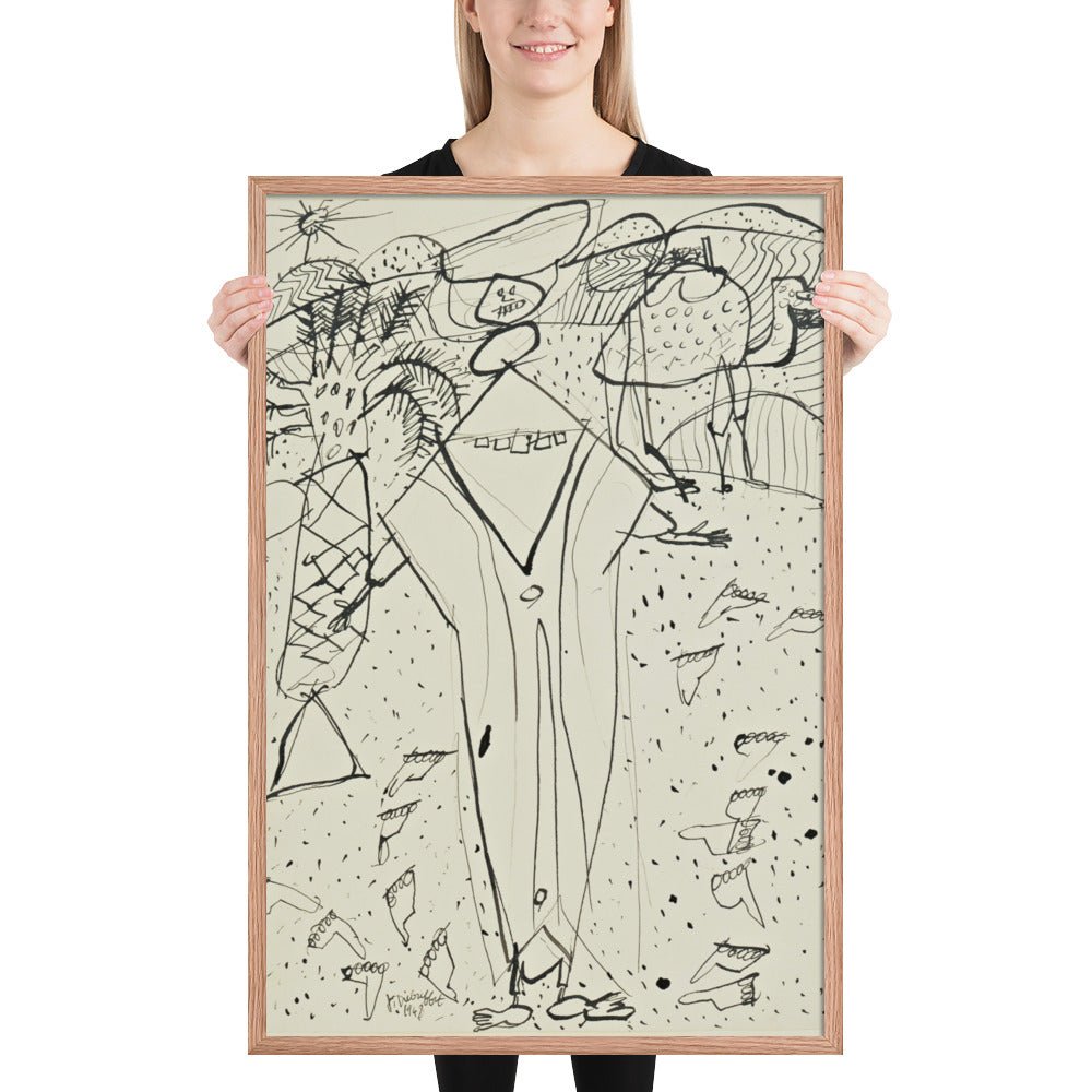 Desert and Bedouin by Jean Dubuffet, Framed poster