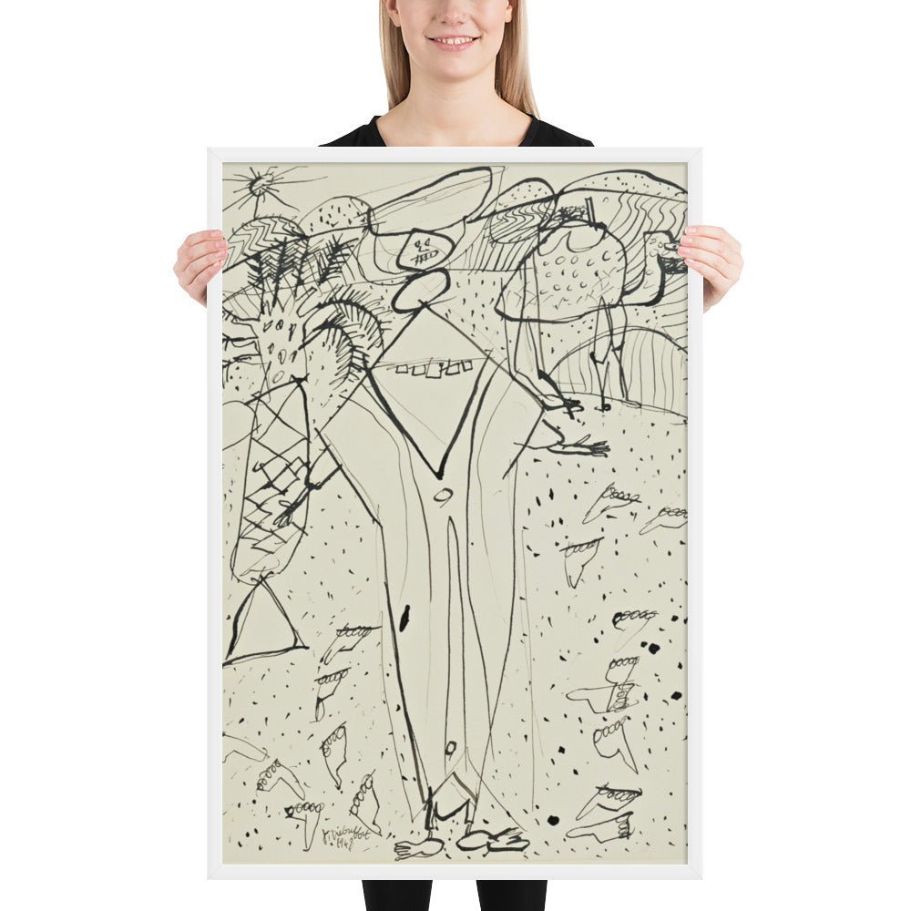 Desert and Bedouin by Jean Dubuffet, Framed poster