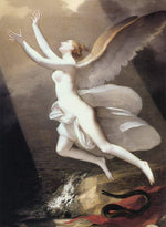 The soul breaking the bonds that attach to the land, vintage artwork by Pierre-Paul Prud'hon, 12x8" (A4) Poster