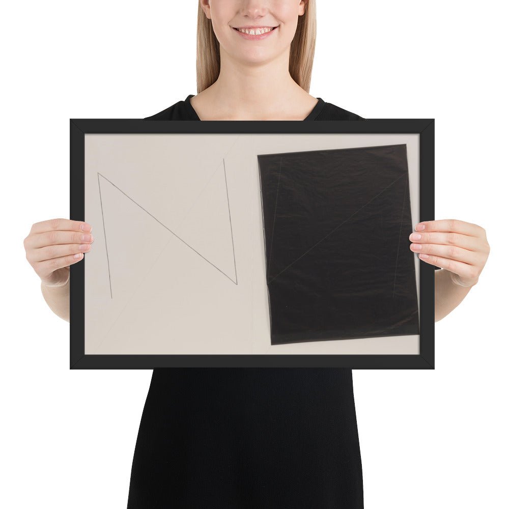 Drawing Which Makes Itself by Dorothea Rockburne, Framed poster