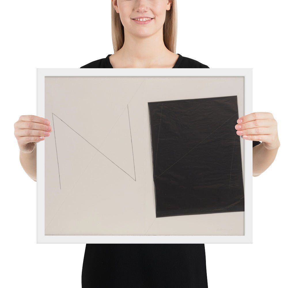 Drawing Which Makes Itself by Dorothea Rockburne, Framed poster