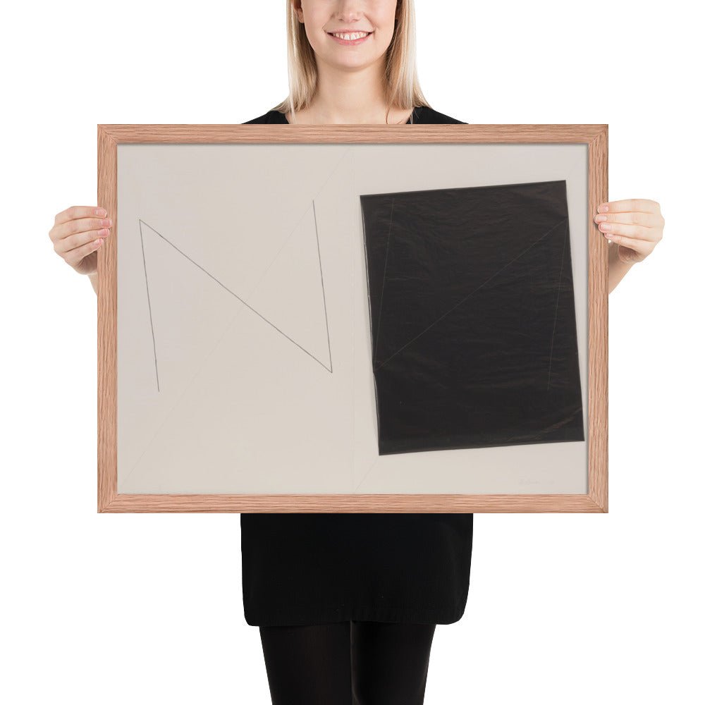 Drawing Which Makes Itself by Dorothea Rockburne, Framed poster
