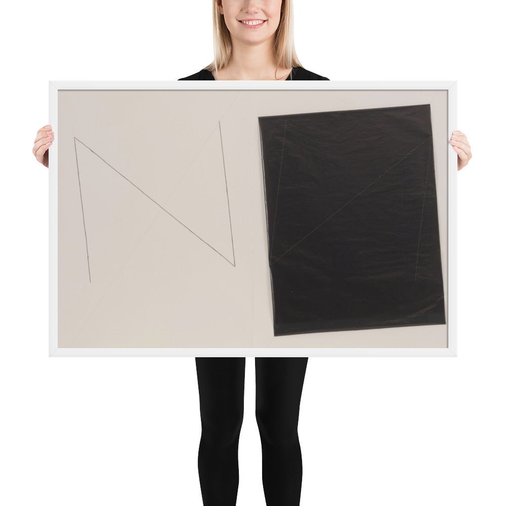 Drawing Which Makes Itself by Dorothea Rockburne, Framed poster