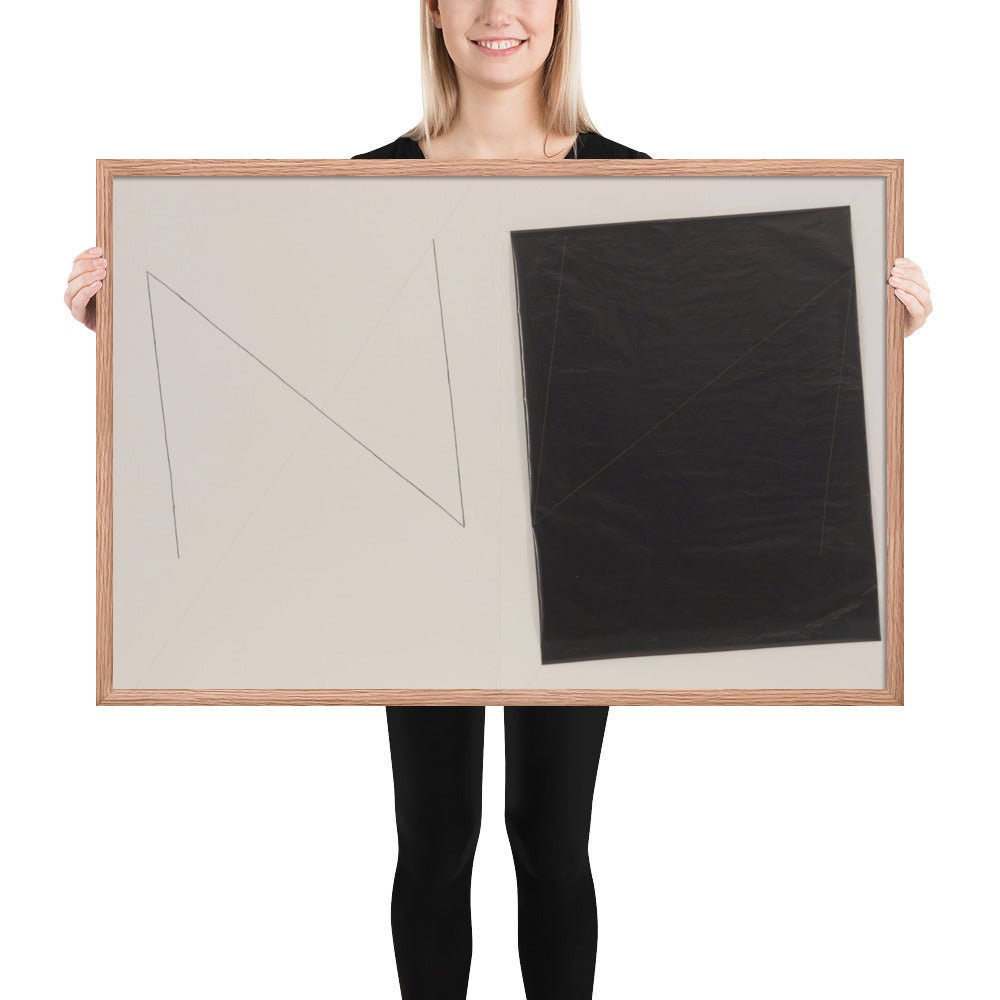 Drawing Which Makes Itself by Dorothea Rockburne, Framed poster