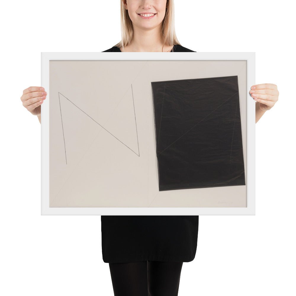 Drawing Which Makes Itself by Dorothea Rockburne, Framed poster