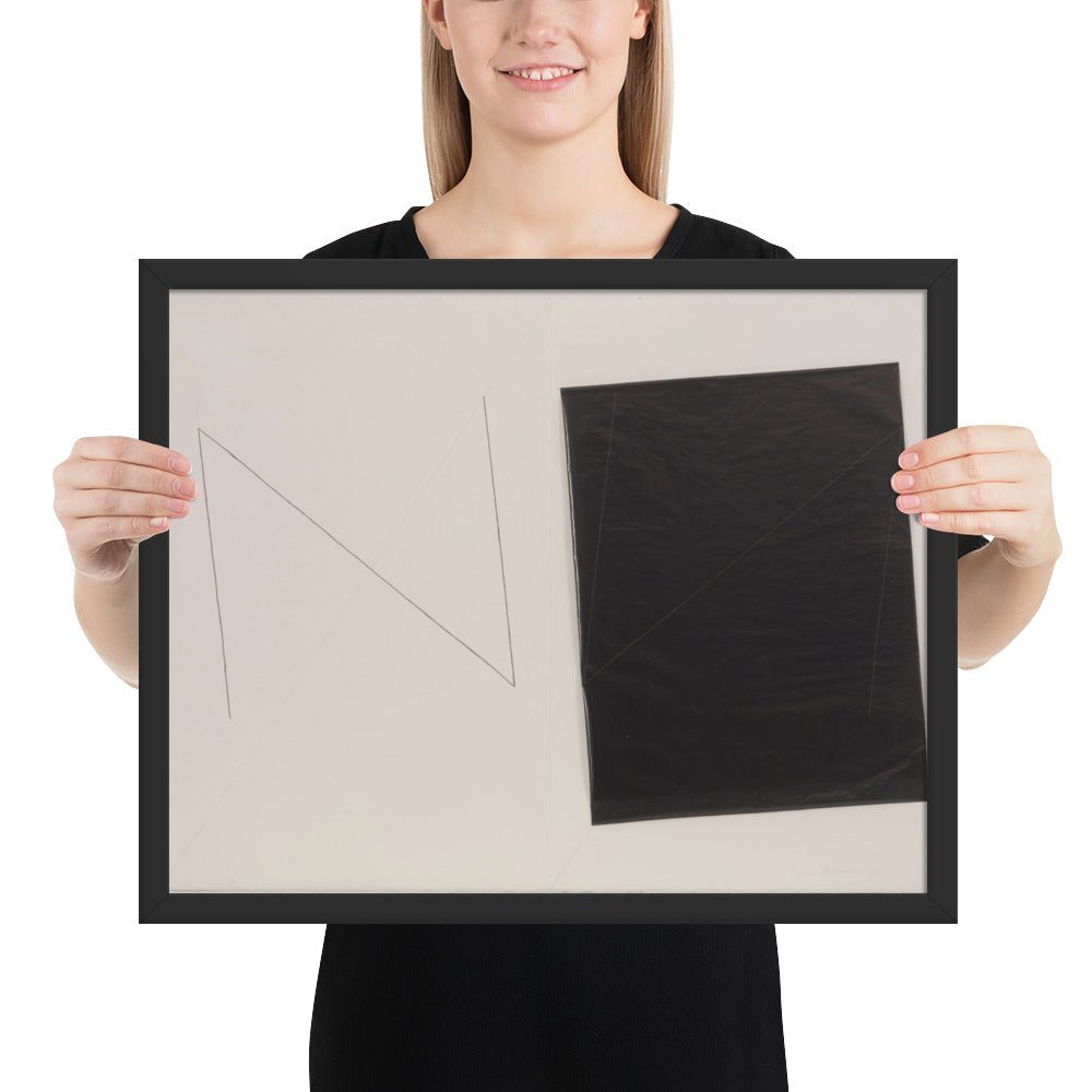 Drawing Which Makes Itself by Dorothea Rockburne, Framed poster