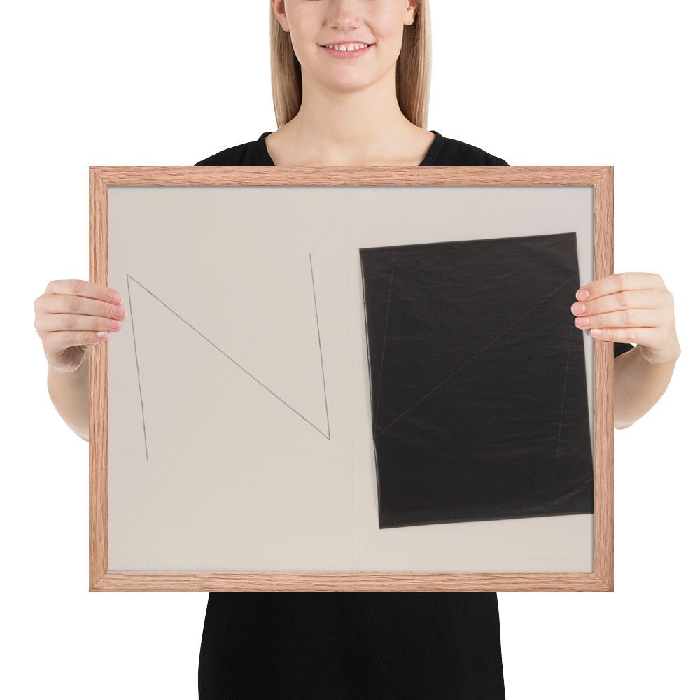 Drawing Which Makes Itself by Dorothea Rockburne, Framed poster