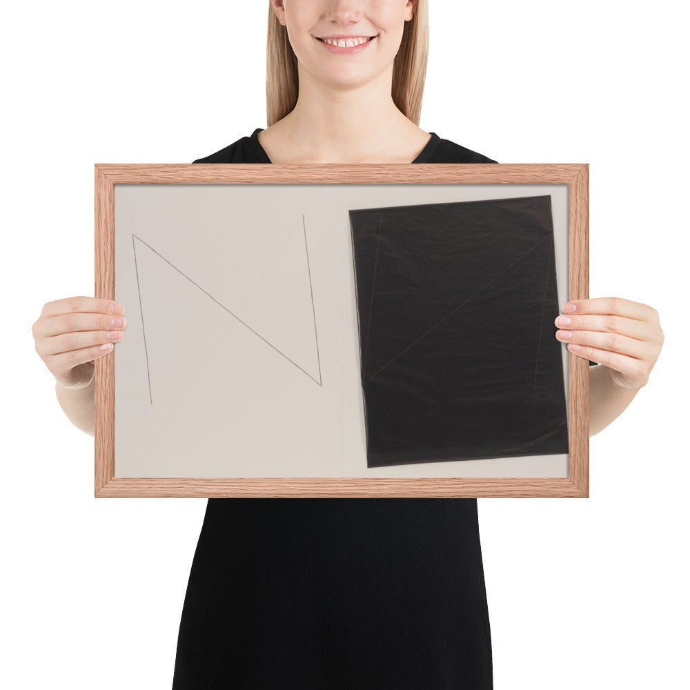 Drawing Which Makes Itself by Dorothea Rockburne, Framed poster