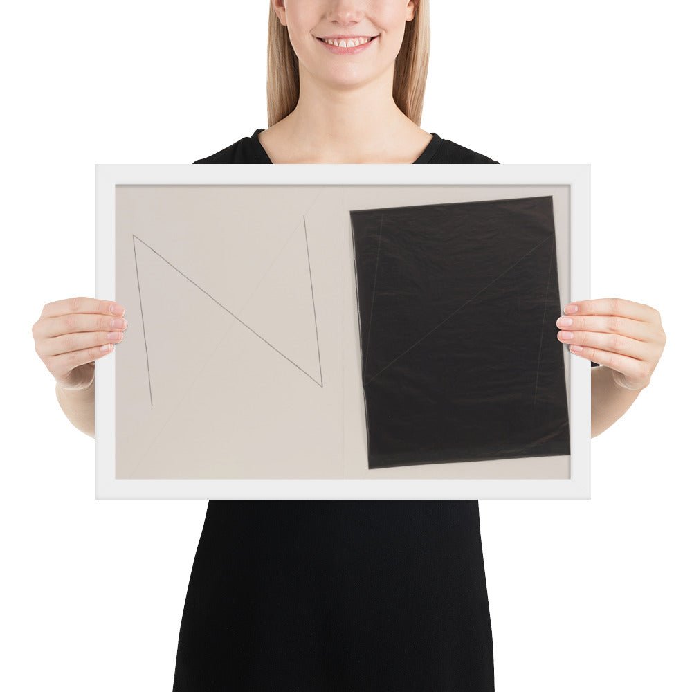 Drawing Which Makes Itself by Dorothea Rockburne, Framed poster