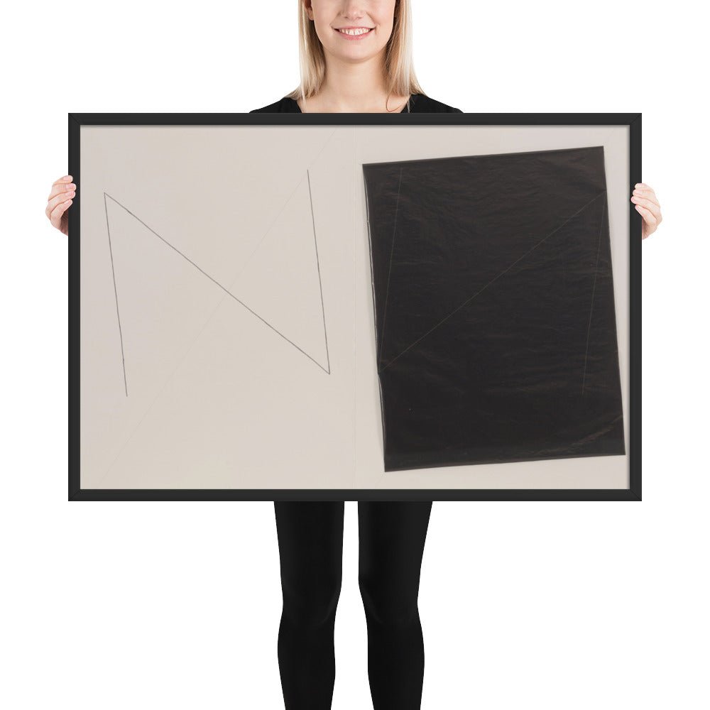Drawing Which Makes Itself by Dorothea Rockburne, Framed poster