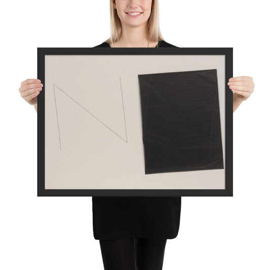 Drawing Which Makes Itself by Dorothea Rockburne, Framed poster