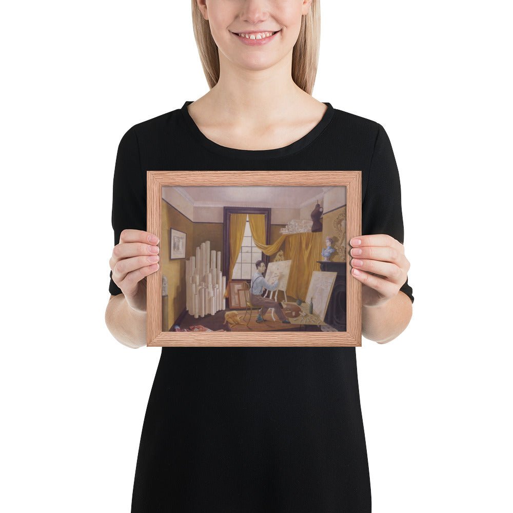 Edward Bawden in His Studio by Eric Ravilious, Framed poster