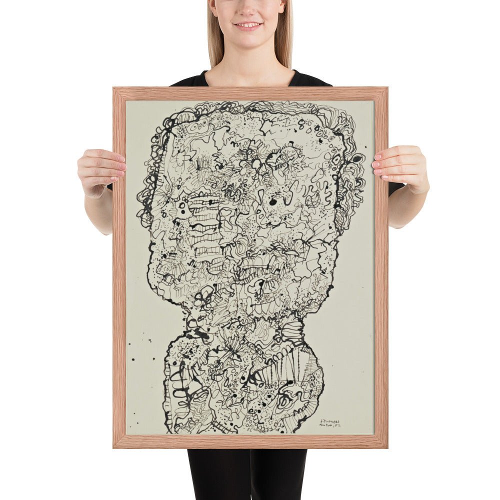 Evolving Portraits by Jean Dubuffet, Framed poster