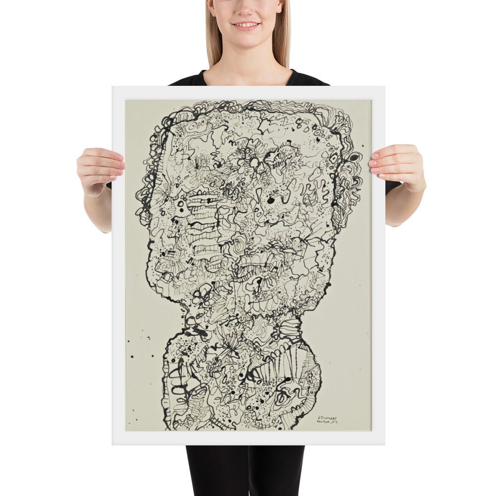 Evolving Portraits by Jean Dubuffet, Framed poster