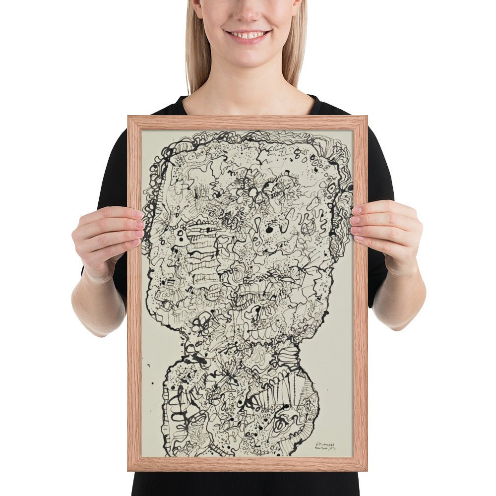 Evolving Portraits by Jean Dubuffet, Framed poster