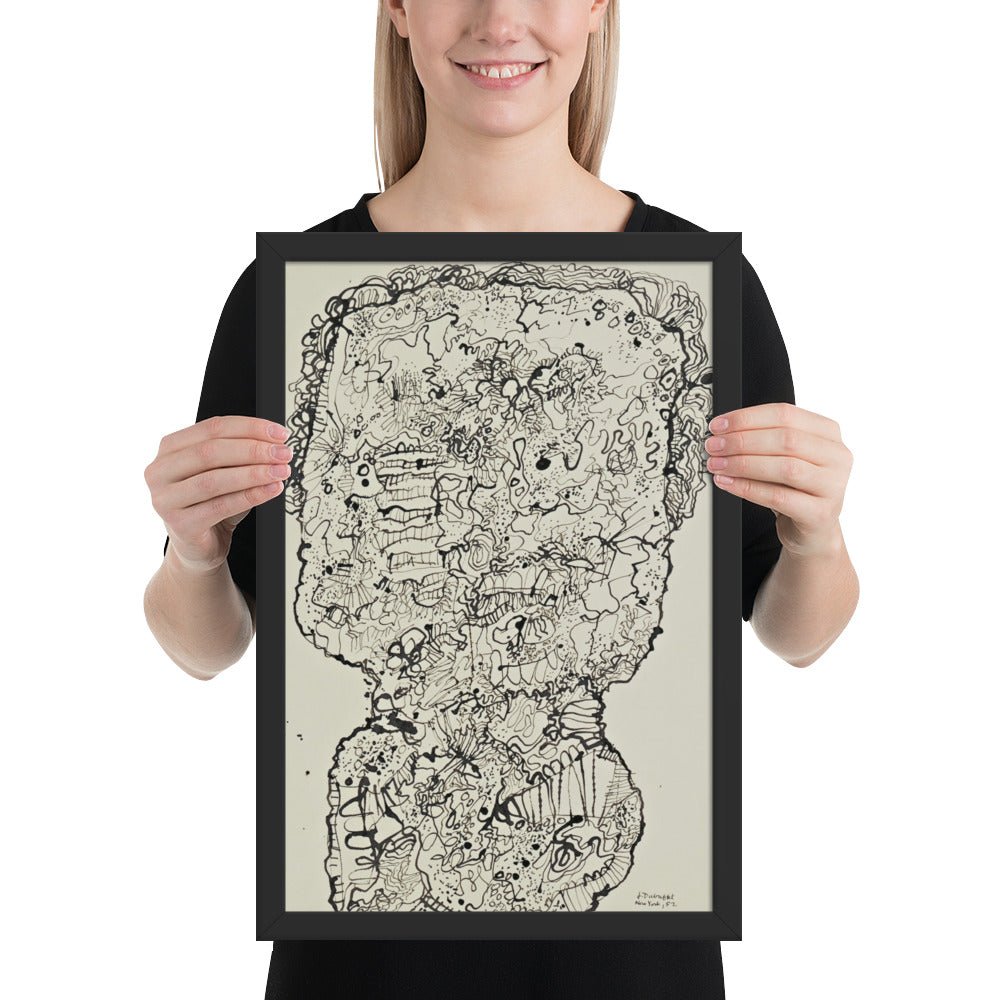 Evolving Portraits by Jean Dubuffet, Framed poster