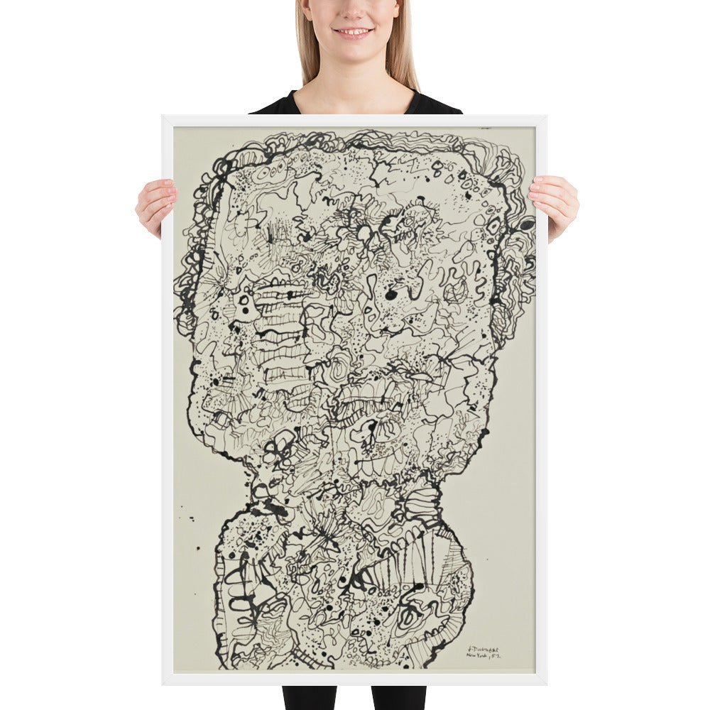 Evolving Portraits by Jean Dubuffet, Framed poster