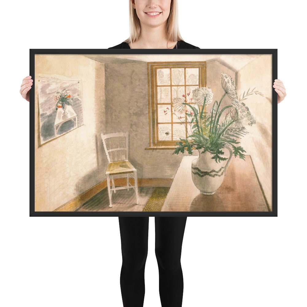 Flower and Vase by Eric Ravilious, Framed poster