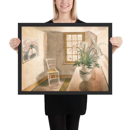 Flower and Vase by Eric Ravilious, Framed poster