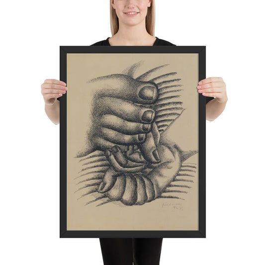 Foot and Hands of Forms by Fernand Léger, Framed poster