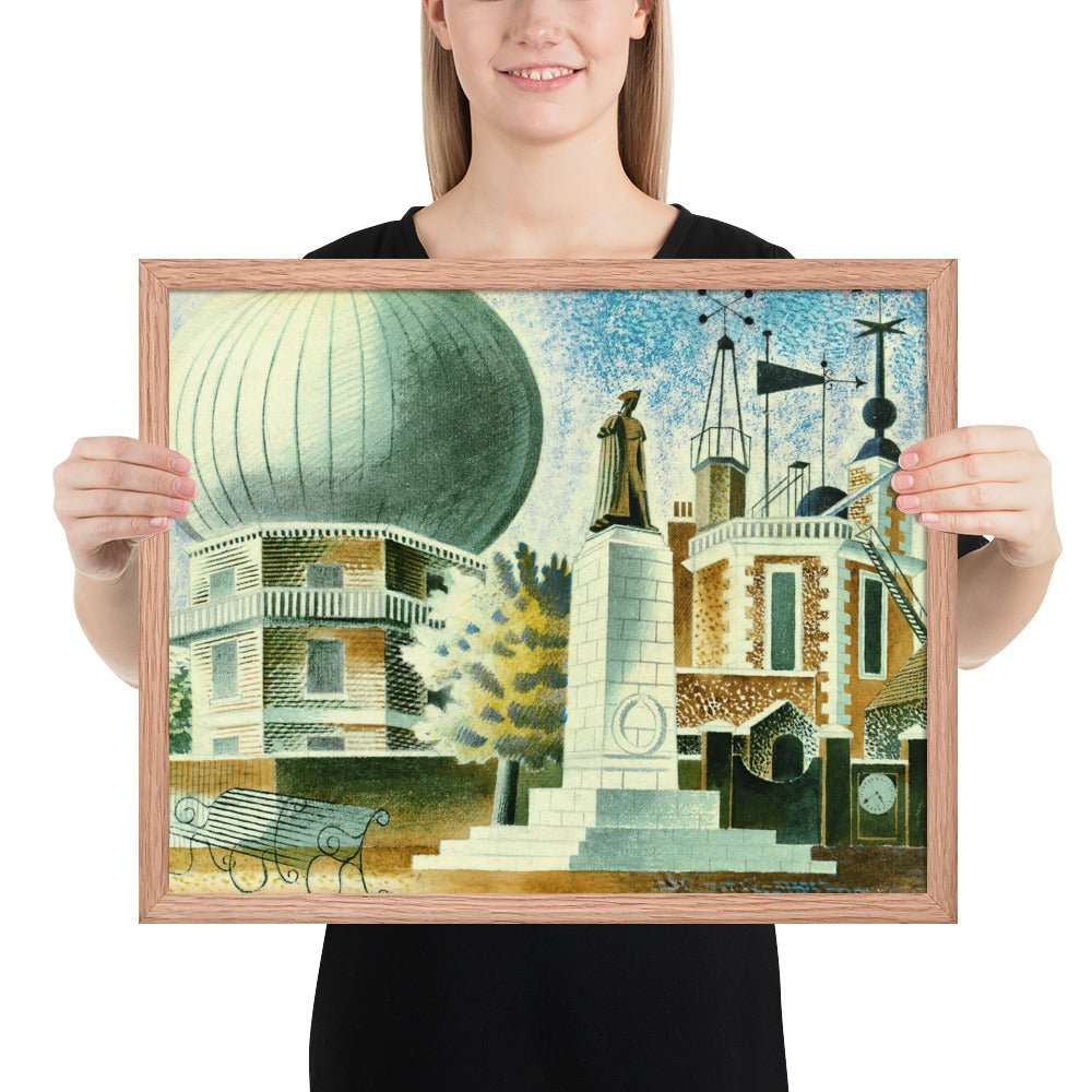 Greenwich Observatory by Eric Ravilious, Framed poster