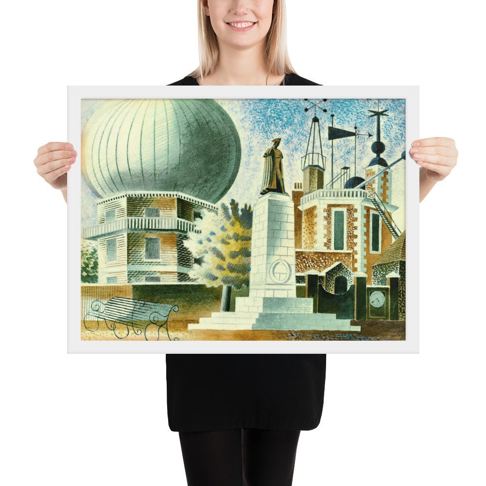 Greenwich Observatory by Eric Ravilious, Framed poster