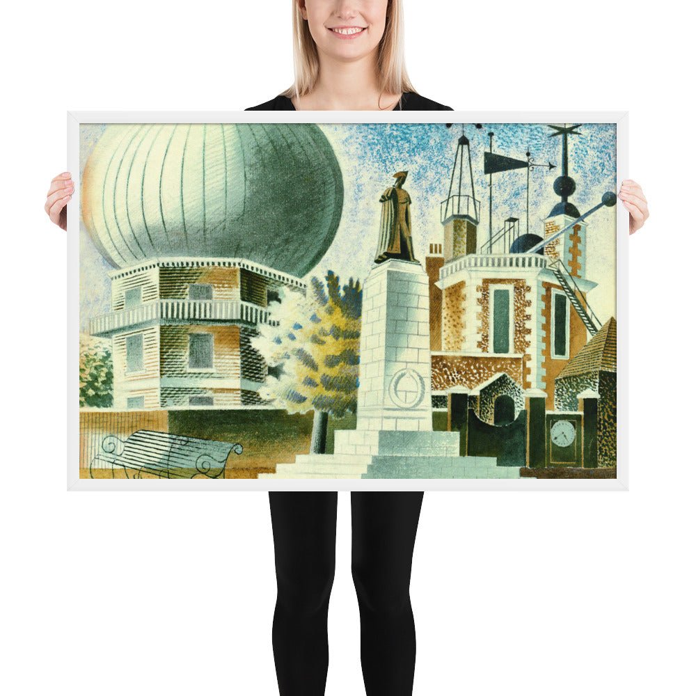 Greenwich Observatory by Eric Ravilious, Framed poster