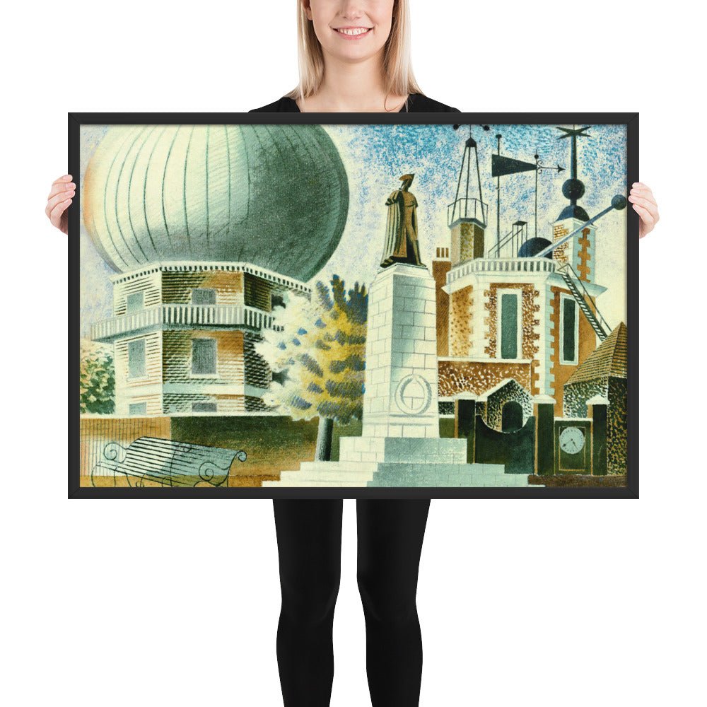 Greenwich Observatory by Eric Ravilious, Framed poster