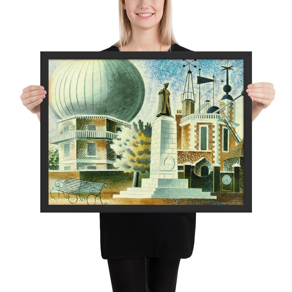 Greenwich Observatory by Eric Ravilious, Framed poster