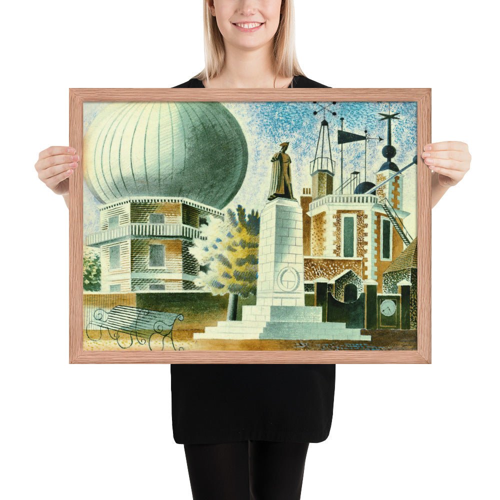 Greenwich Observatory by Eric Ravilious, Framed poster