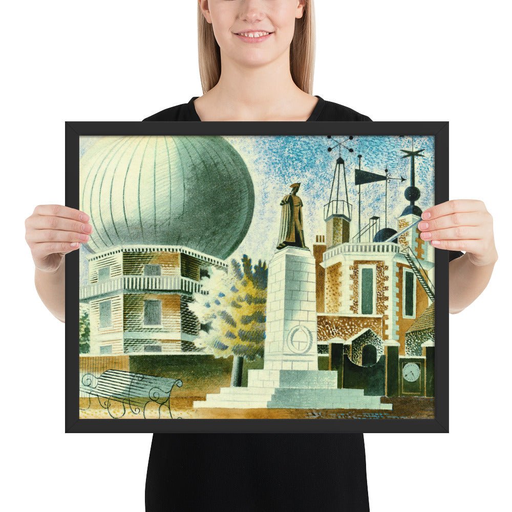 Greenwich Observatory by Eric Ravilious, Framed poster