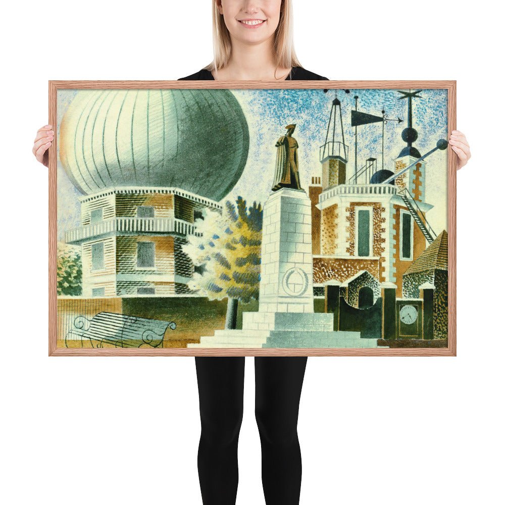 Greenwich Observatory by Eric Ravilious, Framed poster