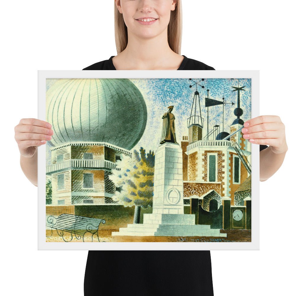 Greenwich Observatory by Eric Ravilious, Framed poster