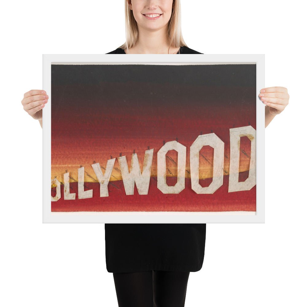 Hollywood Study #8 by Edward Ruscha, Framed poster