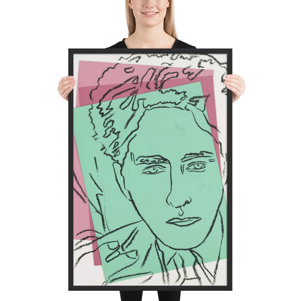 Jean Cocteau by Andy Warhol , Framed poster